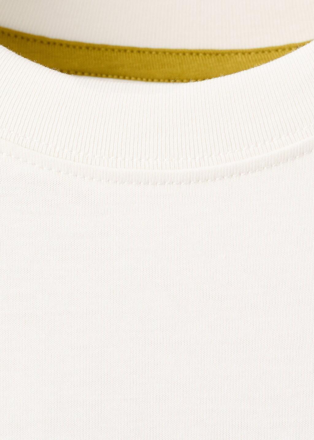 White Printed Cotton-Blend T-Shirt, Kids Boy, Natural White, medium