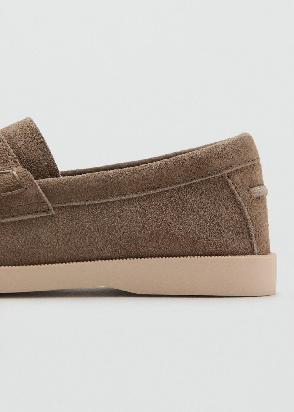 Brown Leather Loafers, Kids Boys, Light Pastel Brown, large image number 1