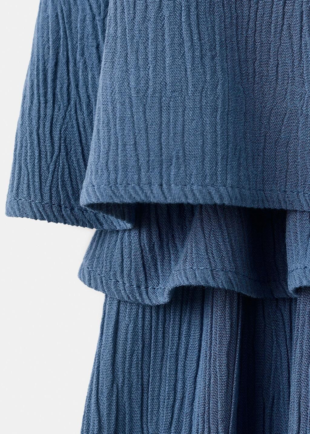 Navy Frilled Long Jumpsuit, Kids Girls, Navy, large image number 1