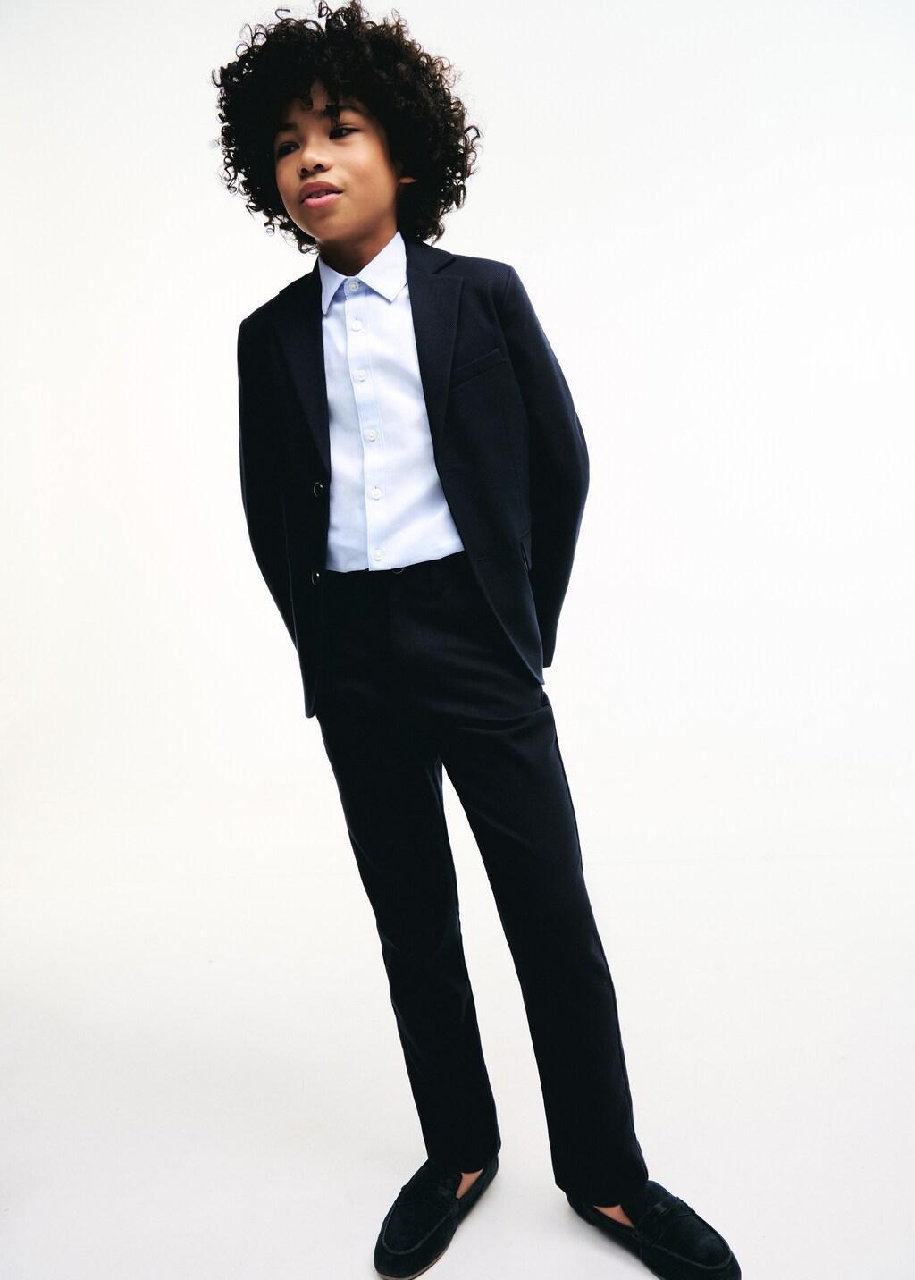 Navy Classic Suit Jacket, Kids Boys, Navy, large image number 3