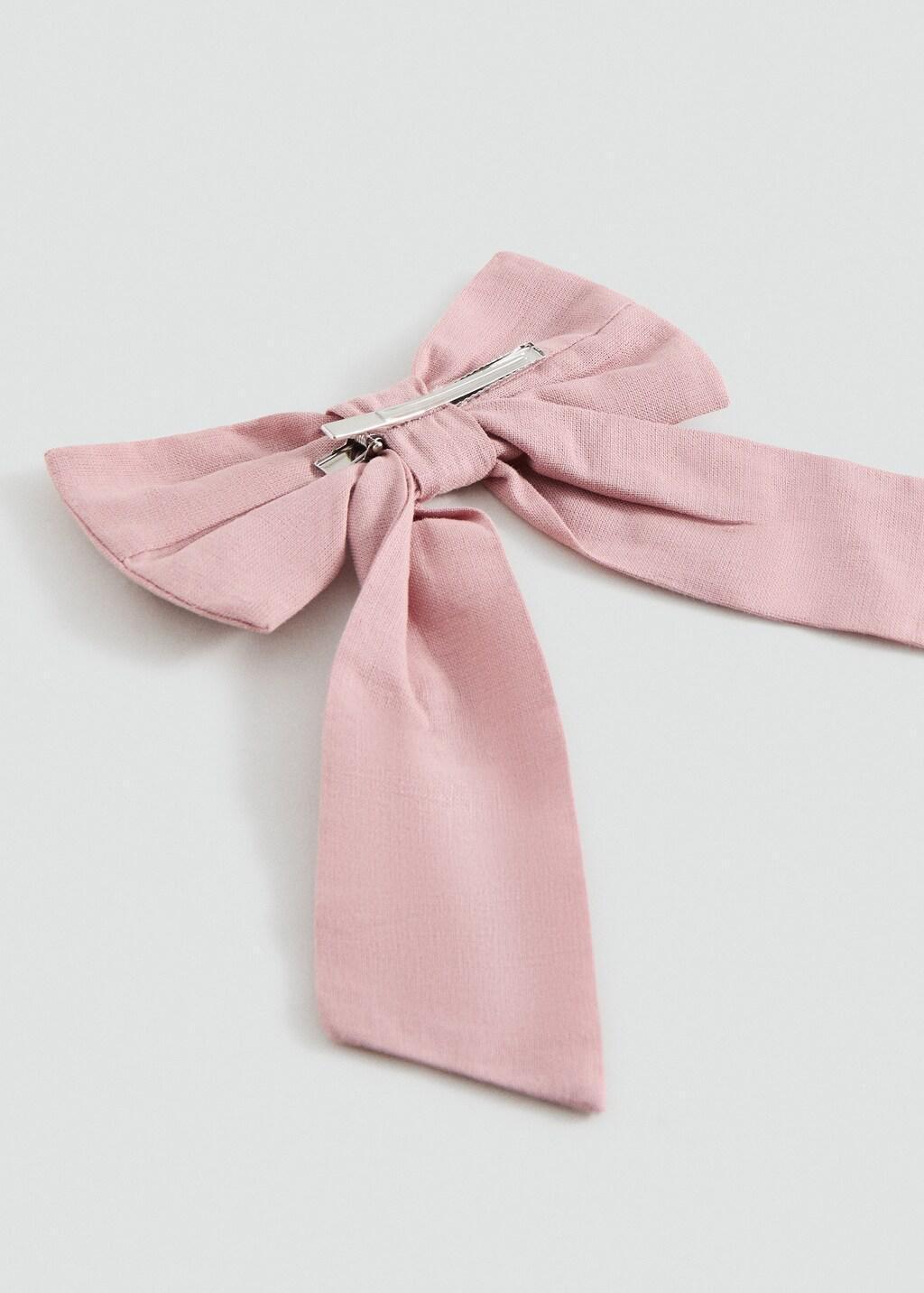 Pink Bow Hairclip, Kids Girls, Light-Pastel Pink, large image number 0