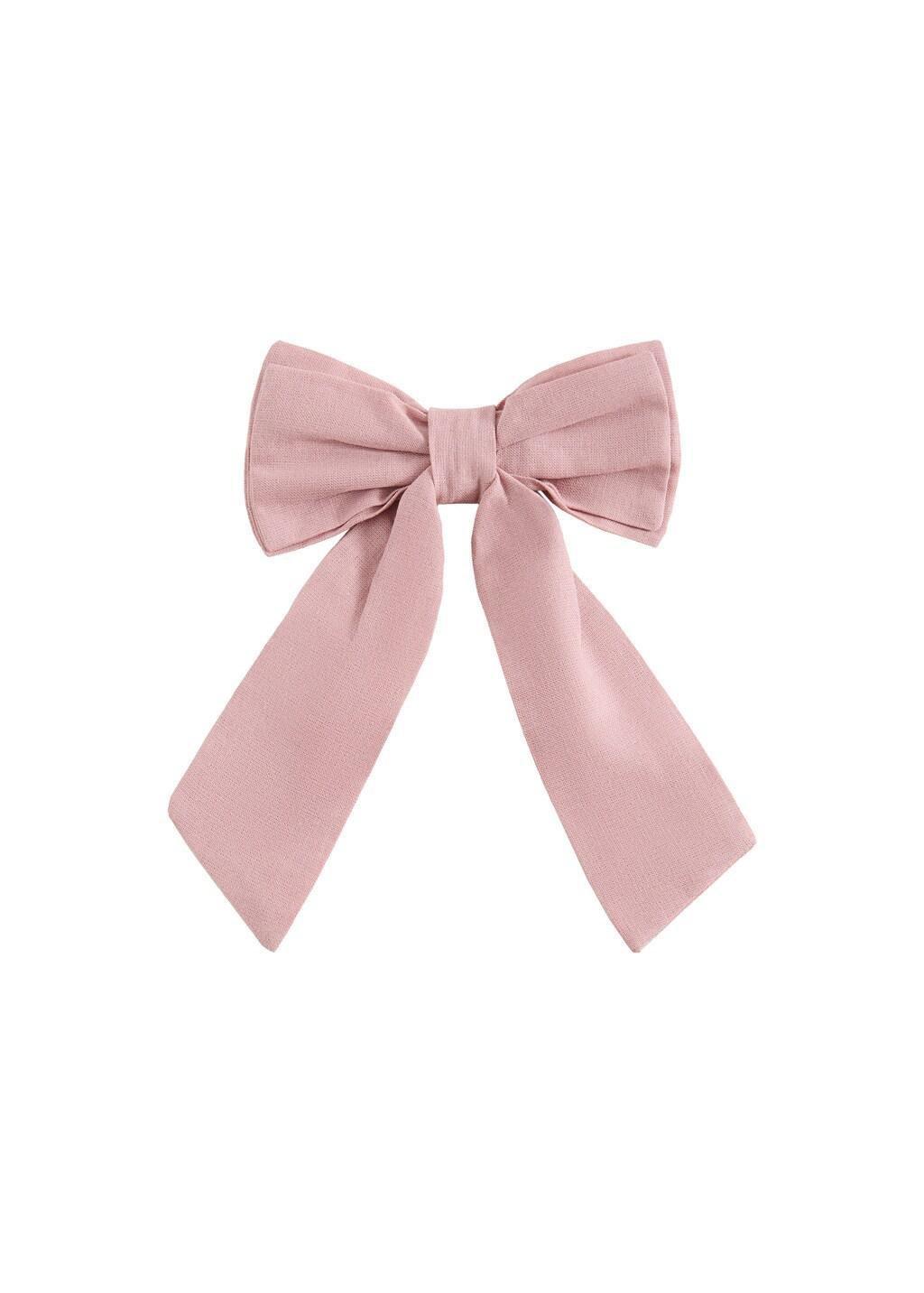 Pink Bow Hairclip, Kids Girls, Light-Pastel Pink, large image number 1