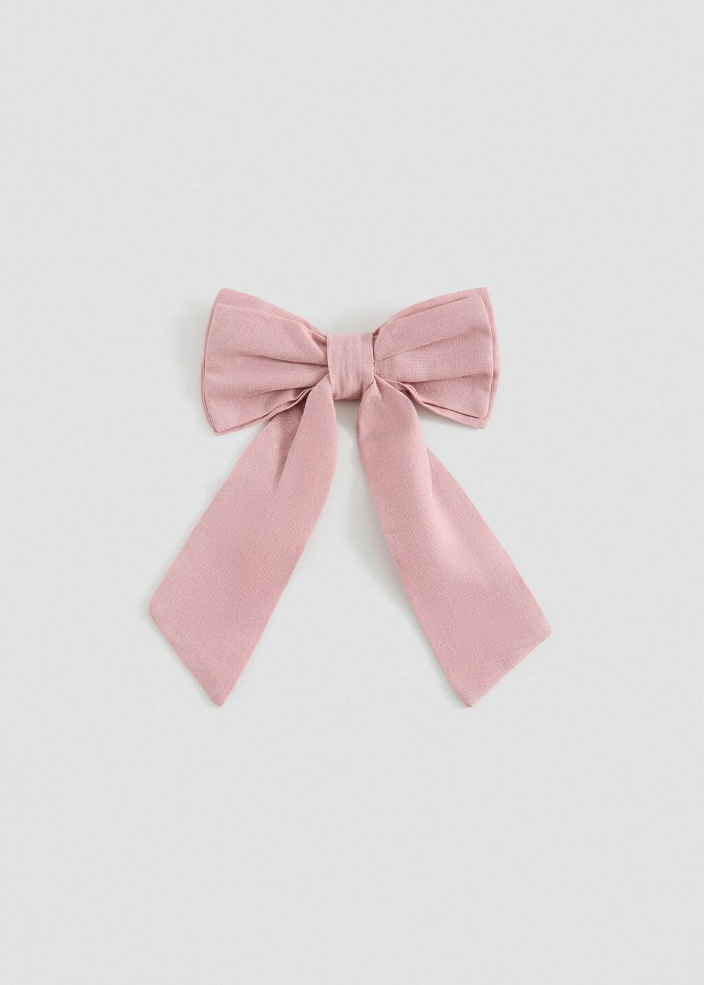 Pink Bow Hairclip, Kids Girls, Light-Pastel Pink, large image number 2