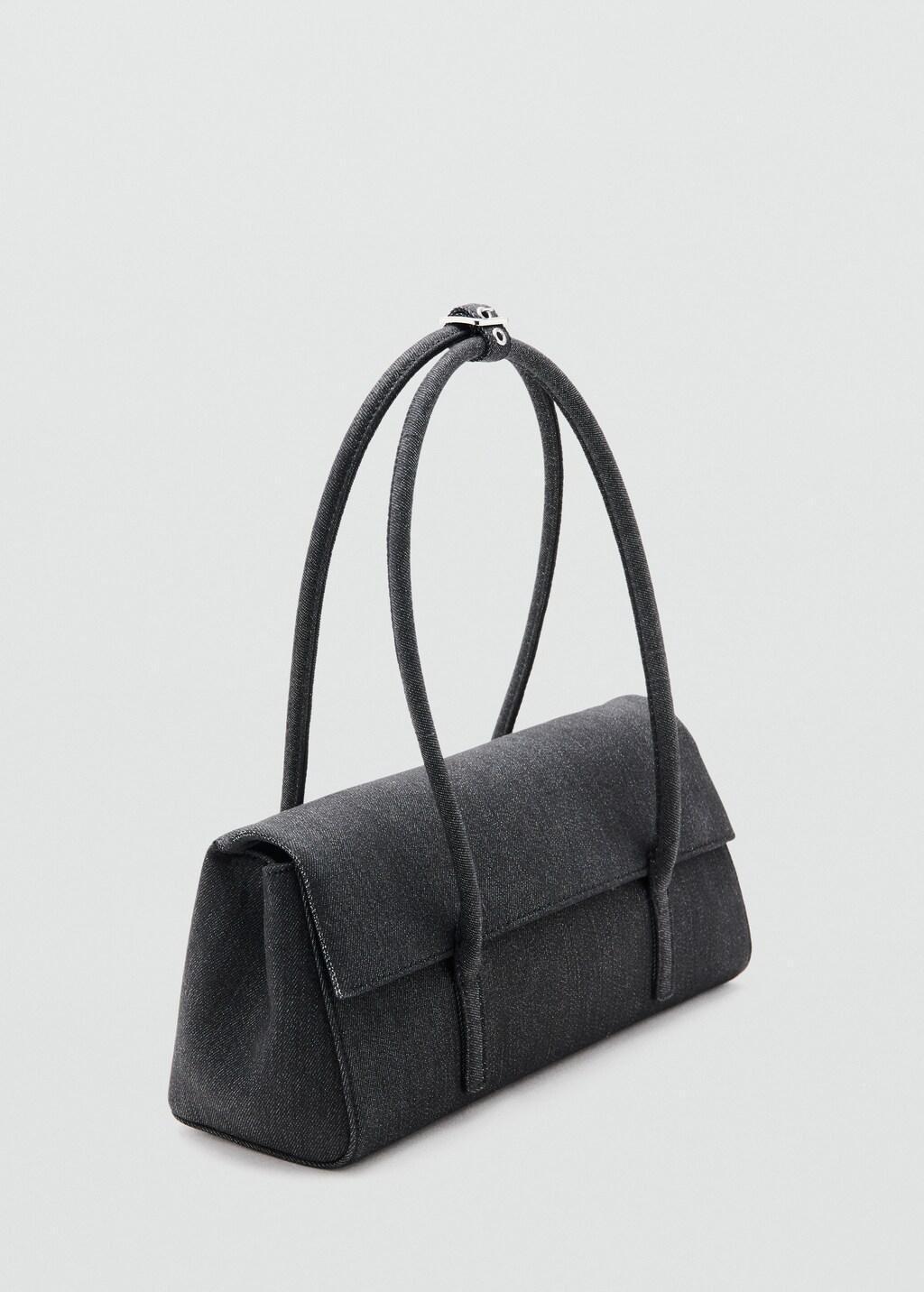 Blue Denim Shoulder Bag, Open Blue, medium