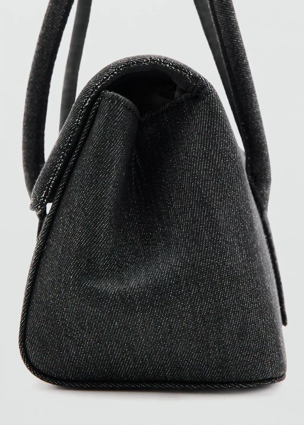 Blue Denim Shoulder Bag, Open Blue, medium