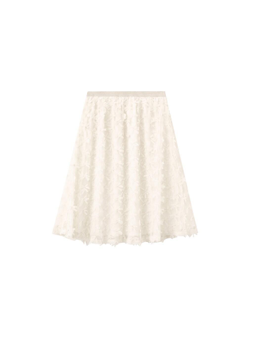 White Tulle Midi Skirt, Kids Girl, Natural White, large image number 6