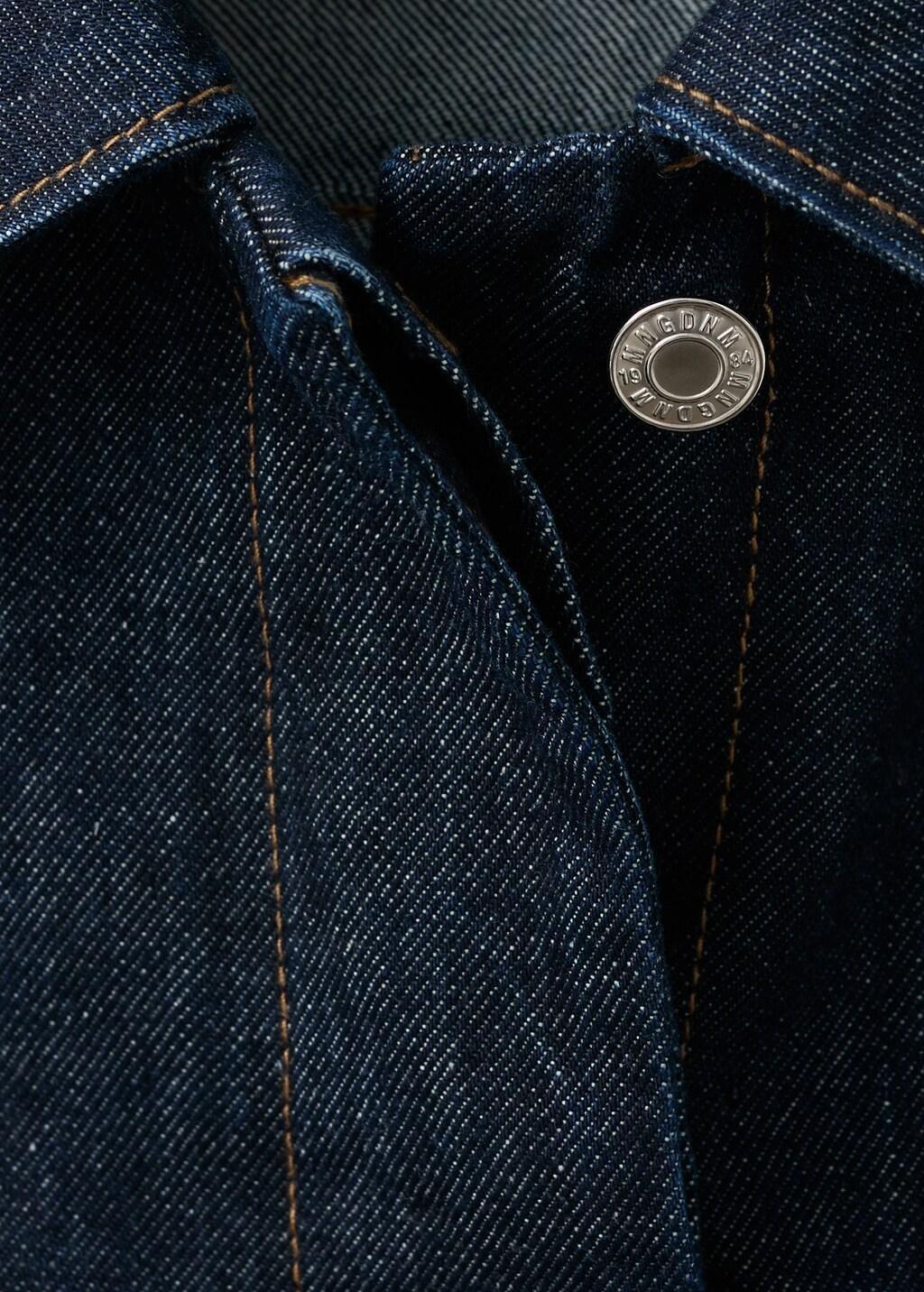 Blue Fitted Denim Jacket With Pockets, Open Blue, large image number 1