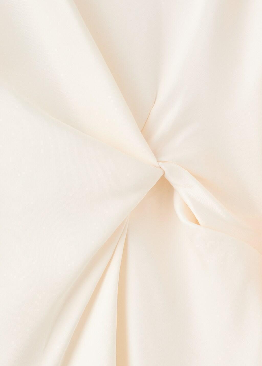 Beige Ruched Satin Dress, Light Beige, medium