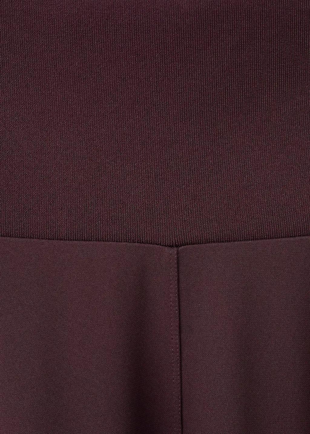 Red Fine Knit Midi Skirt, Dark Red, large image number 1