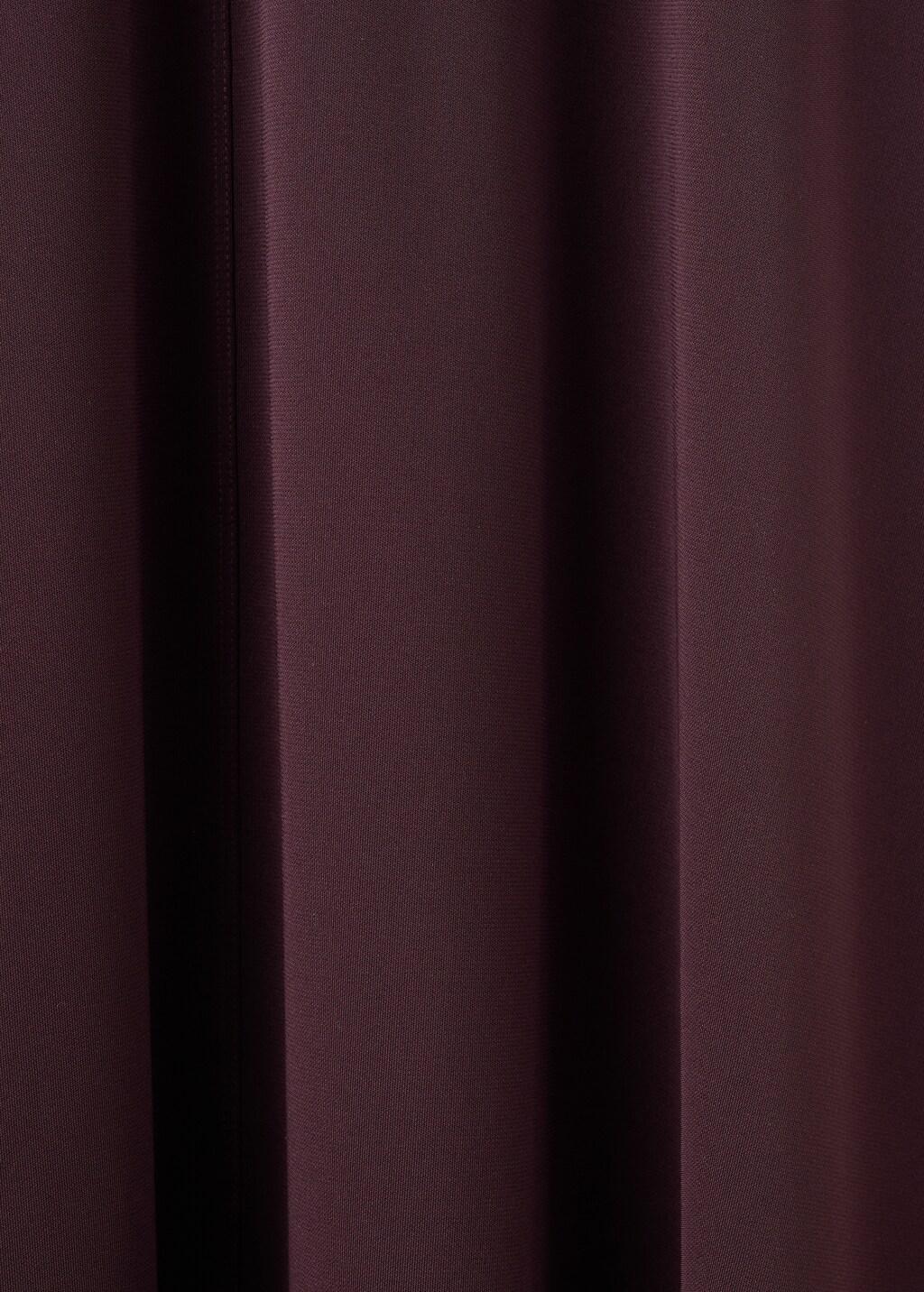 Red Fine Knit Midi Skirt, Dark Red, large image number 5