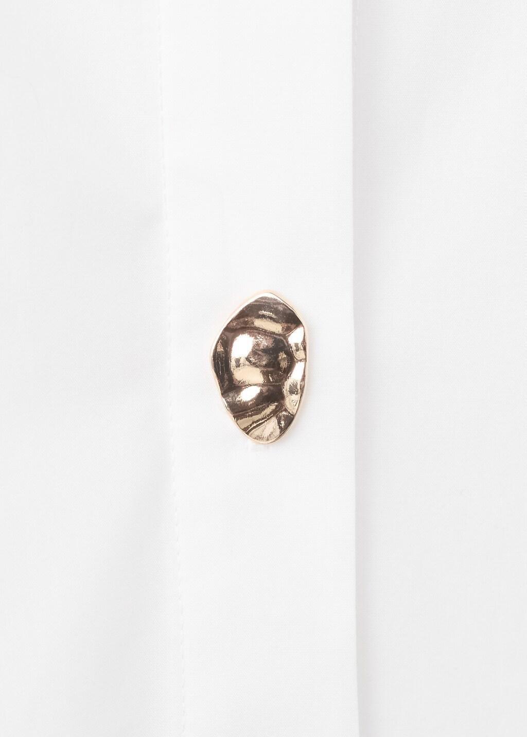 White Oversize Cotton Shirt, White, large image number 1