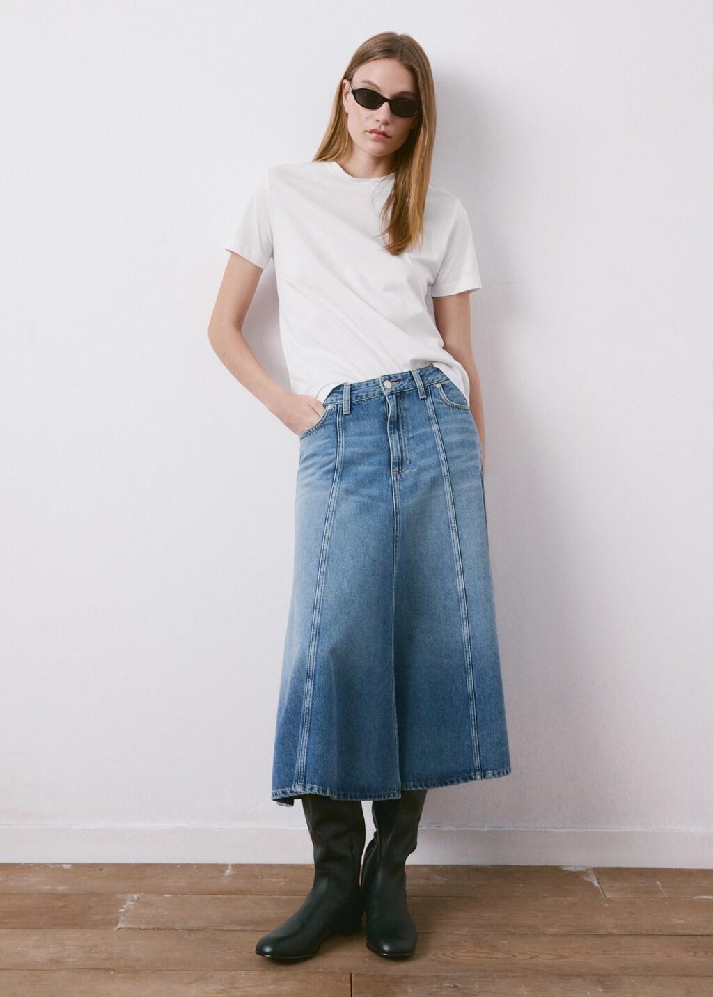 White Short-Sleeved Cotton T-Shirt, White, large image number 0