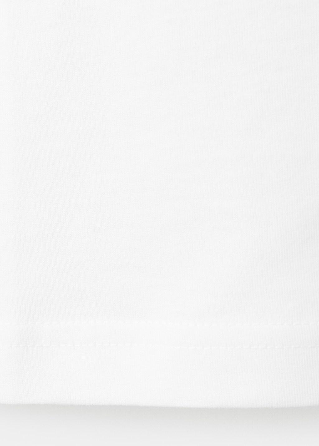 White Short-Sleeved Cotton T-Shirt, 0201_01, large image number 5