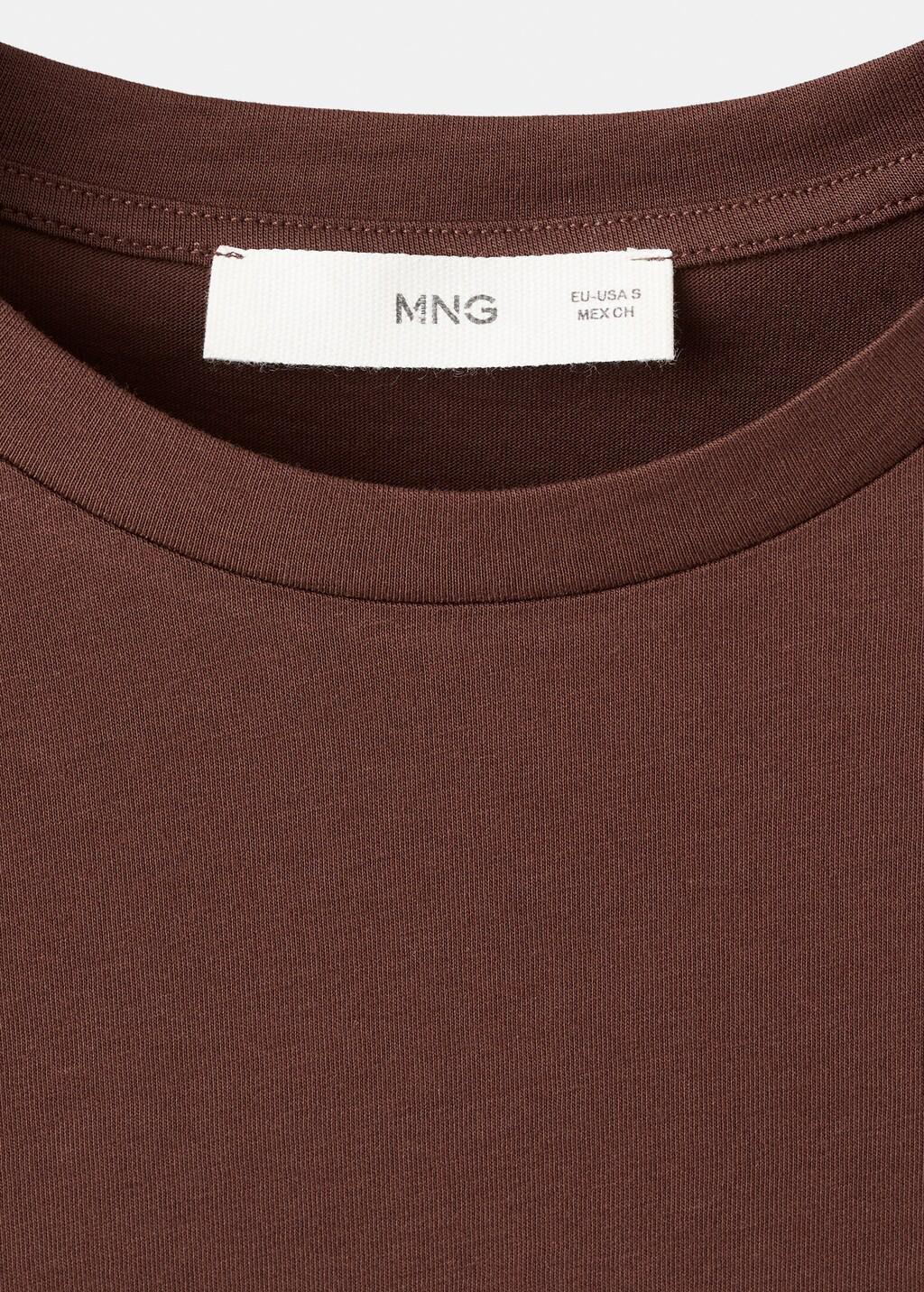 Brown Short-Sleeved Cotton T-Shirt, Rust - Copper, large image number 1