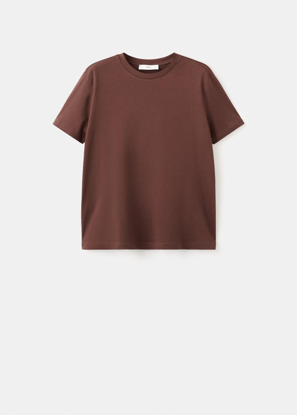 Brown Short-Sleeved Cotton T-Shirt, Rust - Copper, large image number 8