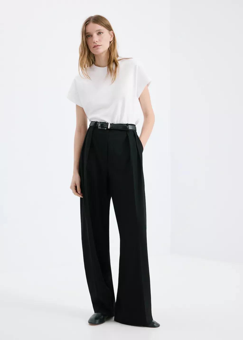 White Short-Sleeved Cotton T-Shirt, White, large image number 0