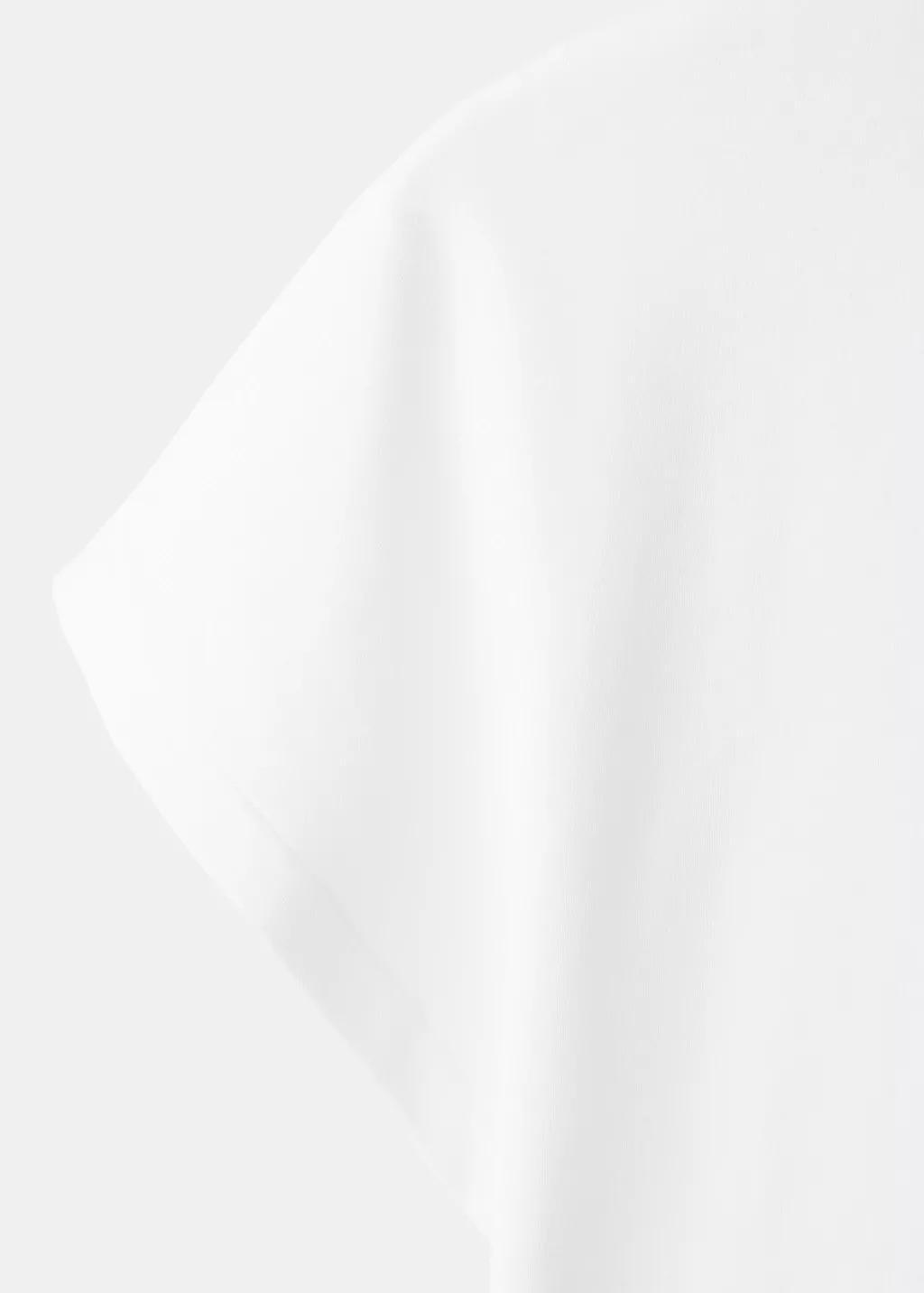 White Short-Sleeved Cotton T-Shirt, White, large image number 5