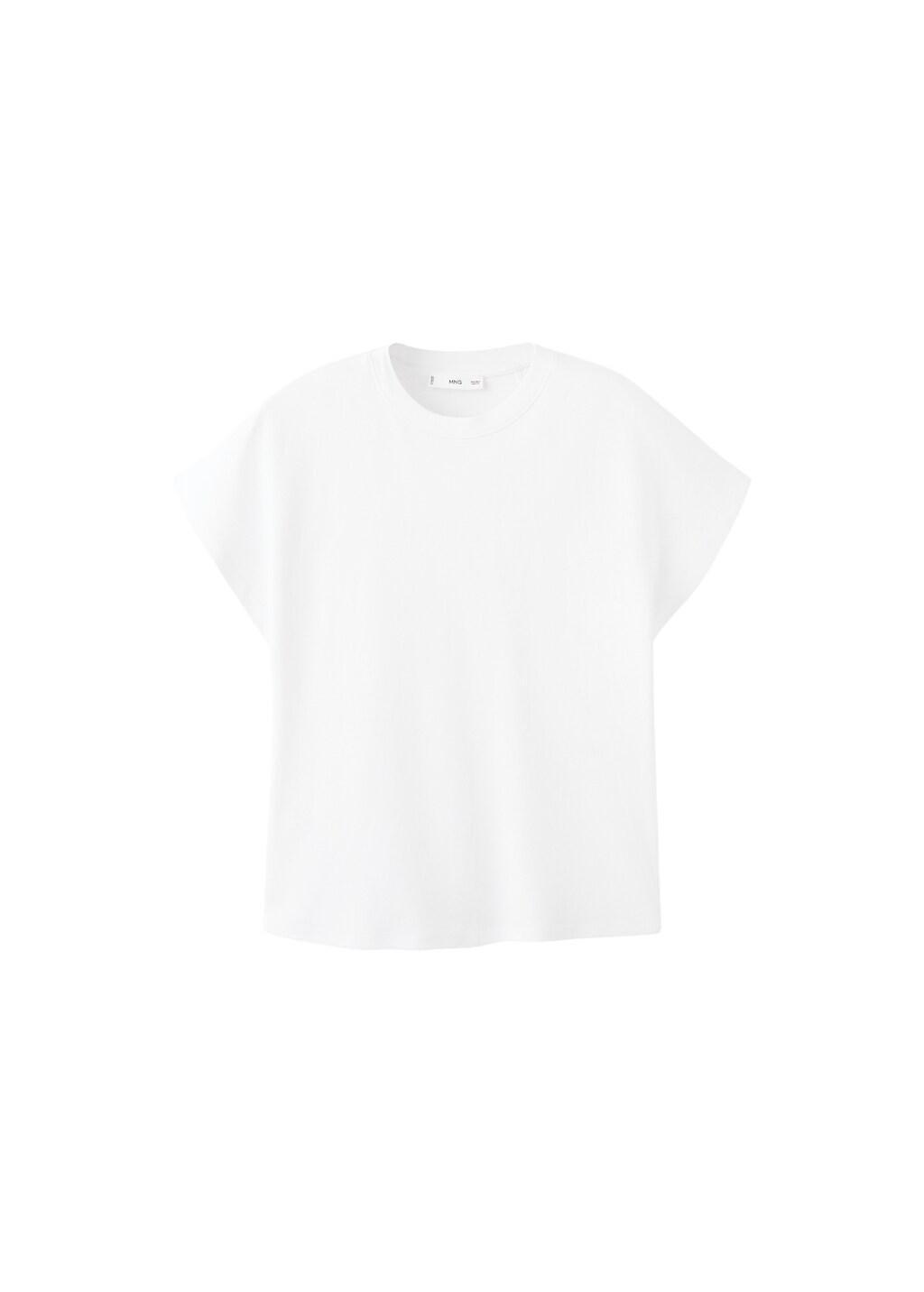White Short-Sleeved Cotton T-Shirt, White, large image number 7