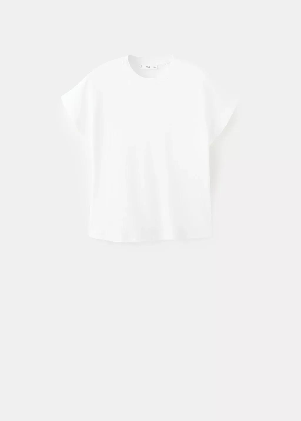 White Short-Sleeved Cotton T-Shirt, White, large image number 8