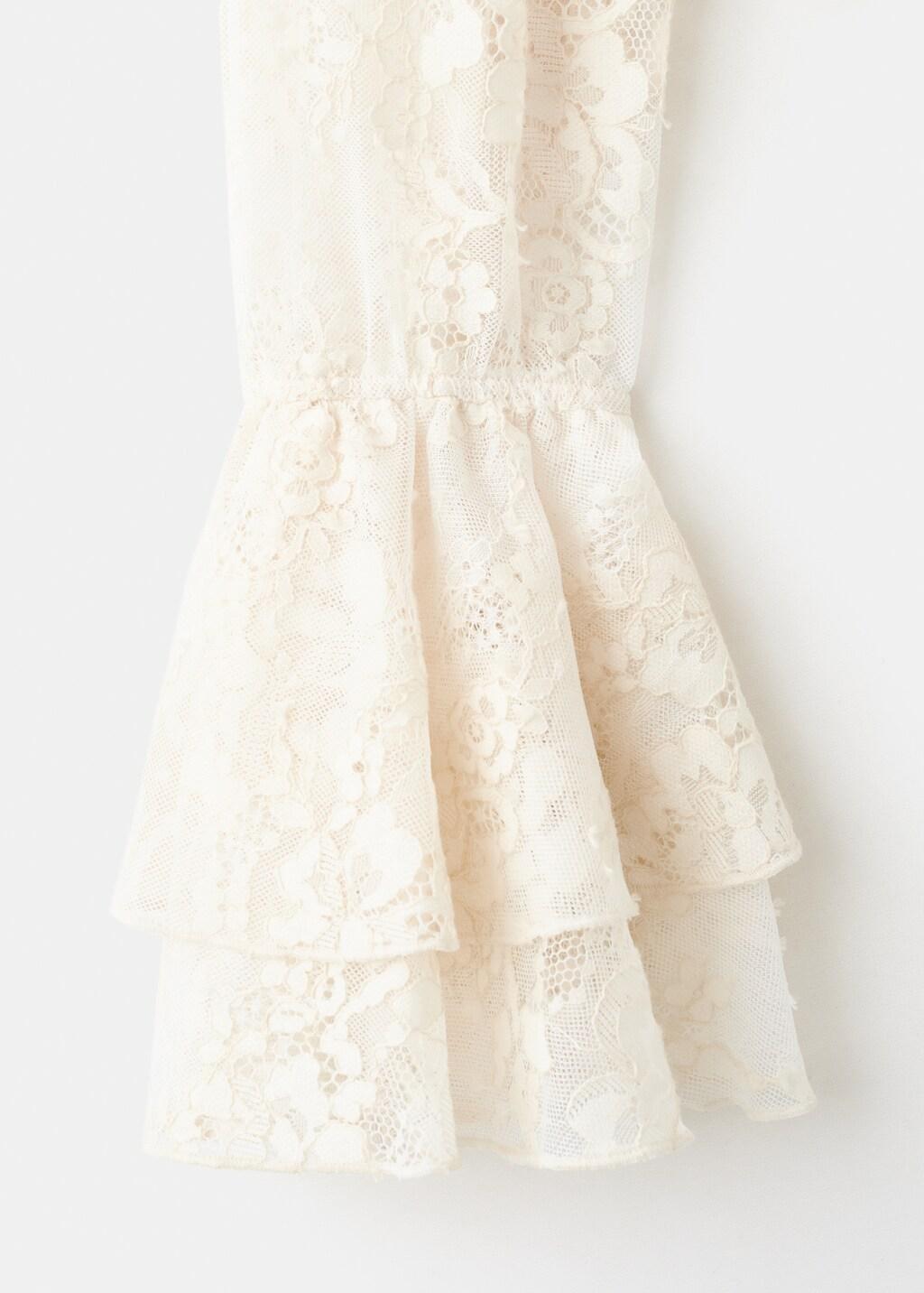 Beige Ruffled Embroidered Blouse, Light Beige, large image number 4