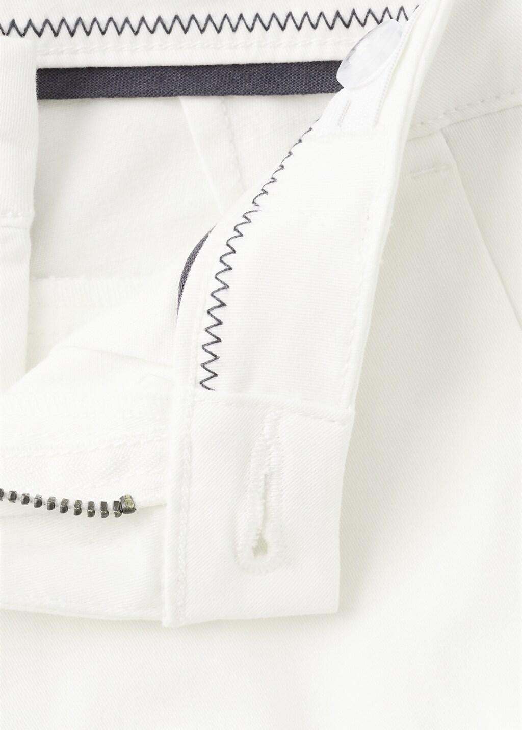 WHITE Chino trousers with turn-up hem, Kids Boy, White, large image number 0