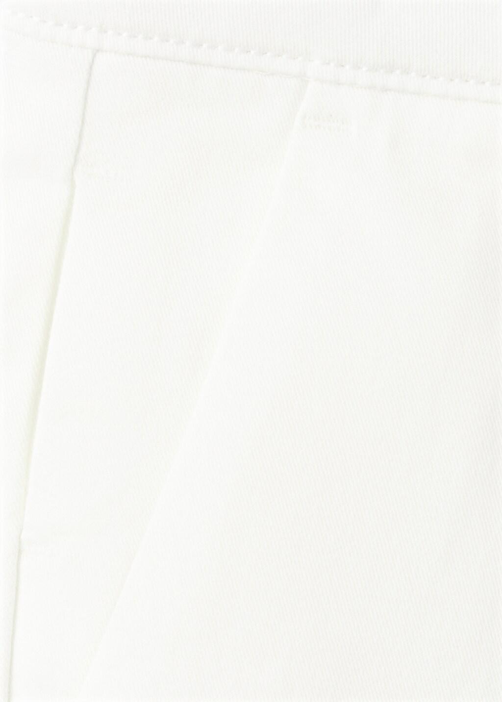 WHITE Chino trousers with turn-up hem, Kids Boy, White, large image number 2
