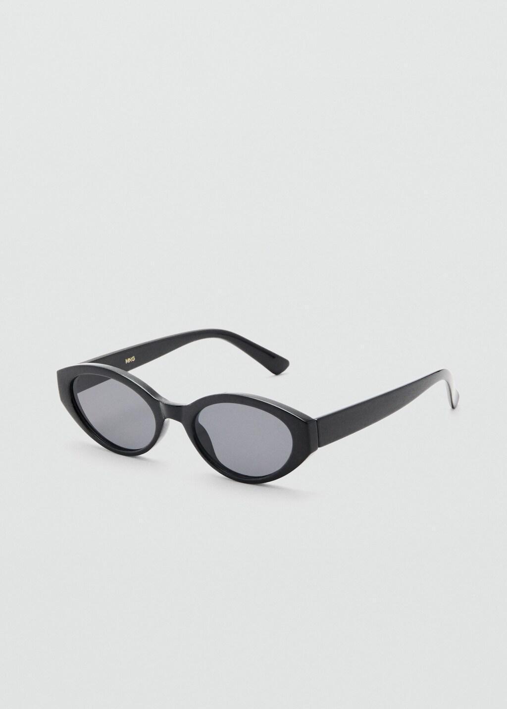 Black Resin Frame Sunglasses, Black, large image number 1