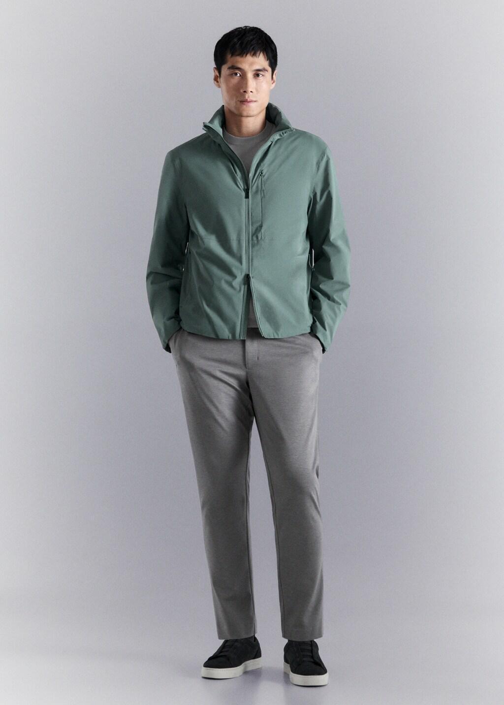 Navy Packable Water-Repellent Jacket With Thermore Technology, Dark Green, large image number 0