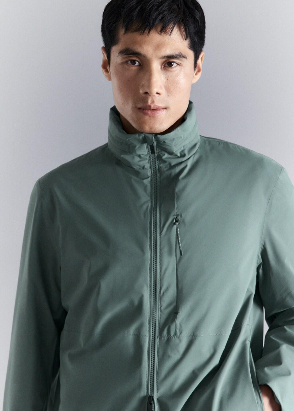 Navy Packable Water-Repellent Jacket With Thermore Technology, Dark Green, large image number 4