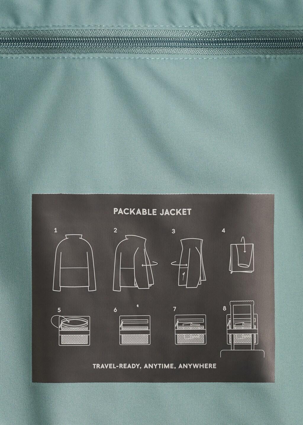 Navy Packable Water-Repellent Jacket With Thermore Technology, Dark Green, large image number 6