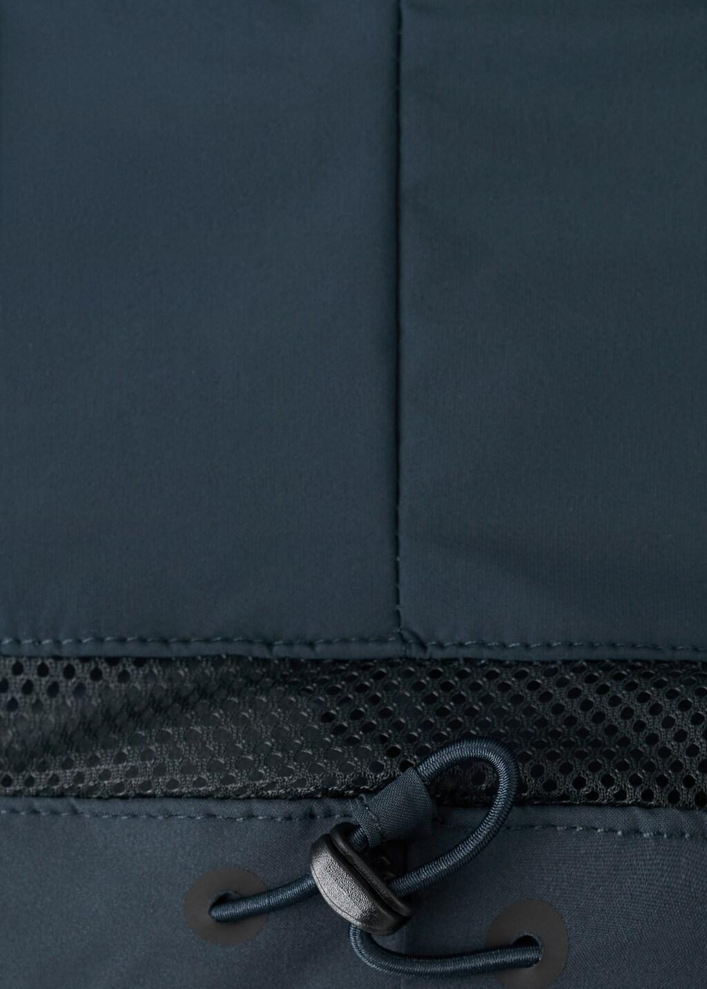 Green Packable Water-Repellent Jacket With Thermore Technology, Navy, large image number 6