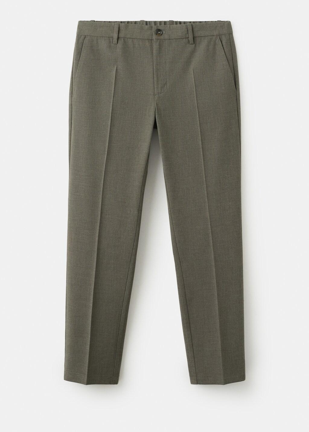 Green Cropped Slim Fit Trousers, Dark Green, large image number 8