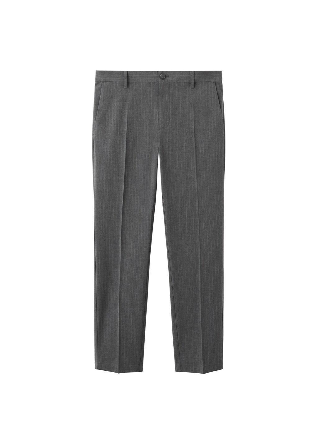 Grey Cropped Slim Fit Trousers, Grey, large image number 7