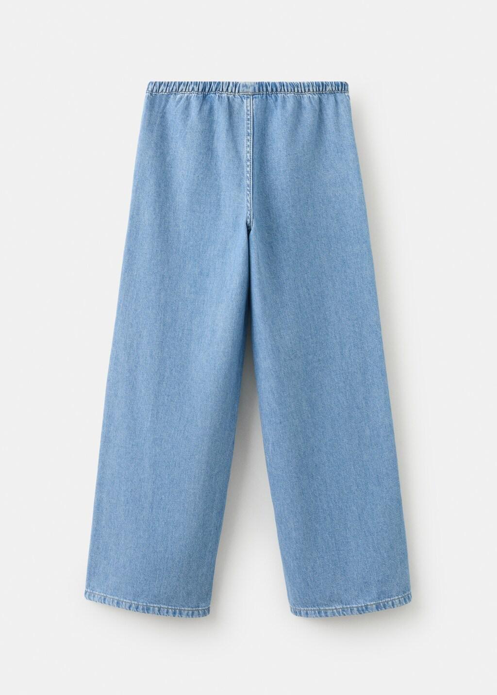 OPEN BLUE Wide-leg jeans with seam detail, Kids Girl, Open Blue, medium