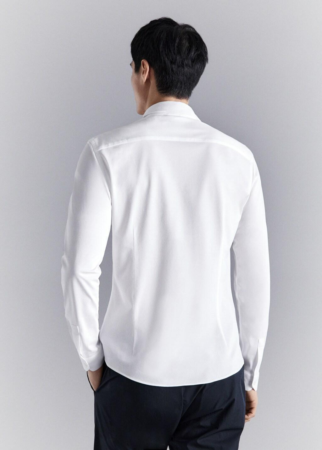 White Comfort Stretch Non-Iron Shirt, White, large image number 2