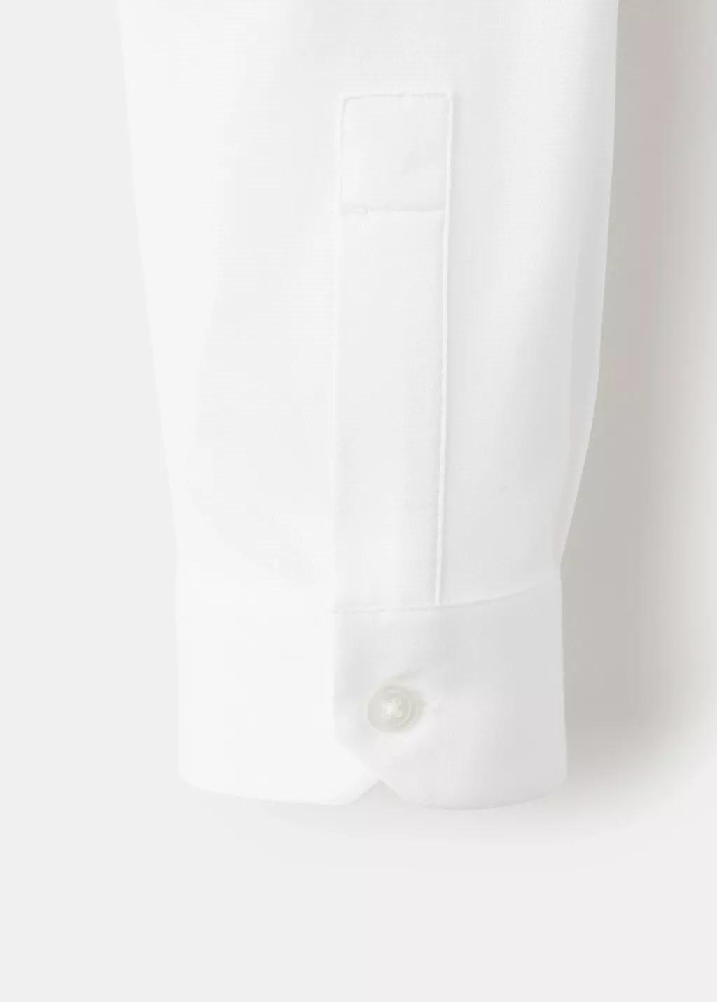 White Comfort Stretch Non-Iron Shirt, White, large image number 5