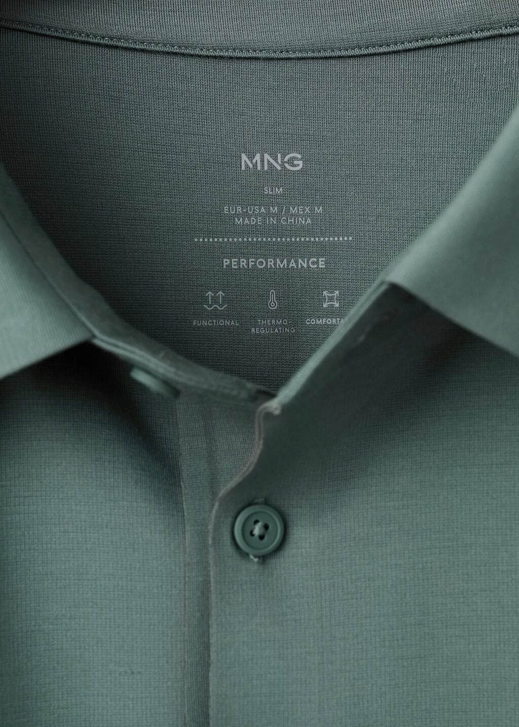 MEDIUM GREEN Comfort stretch buttoned polo, Medium Green, medium