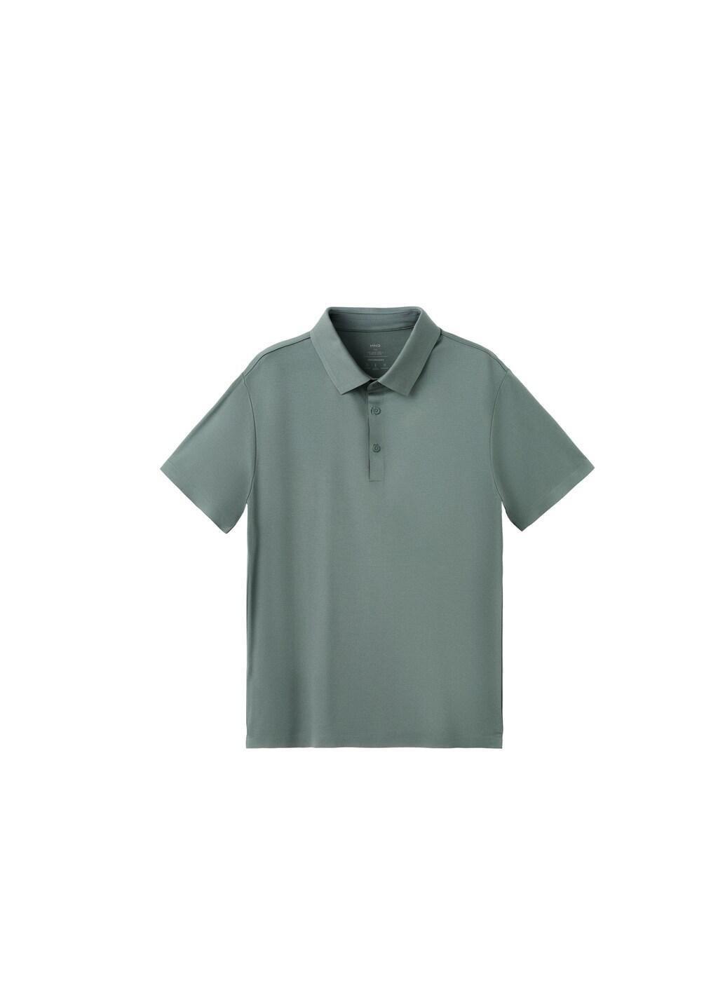 MEDIUM GREEN Comfort stretch buttoned polo, Medium Green, large image number 6