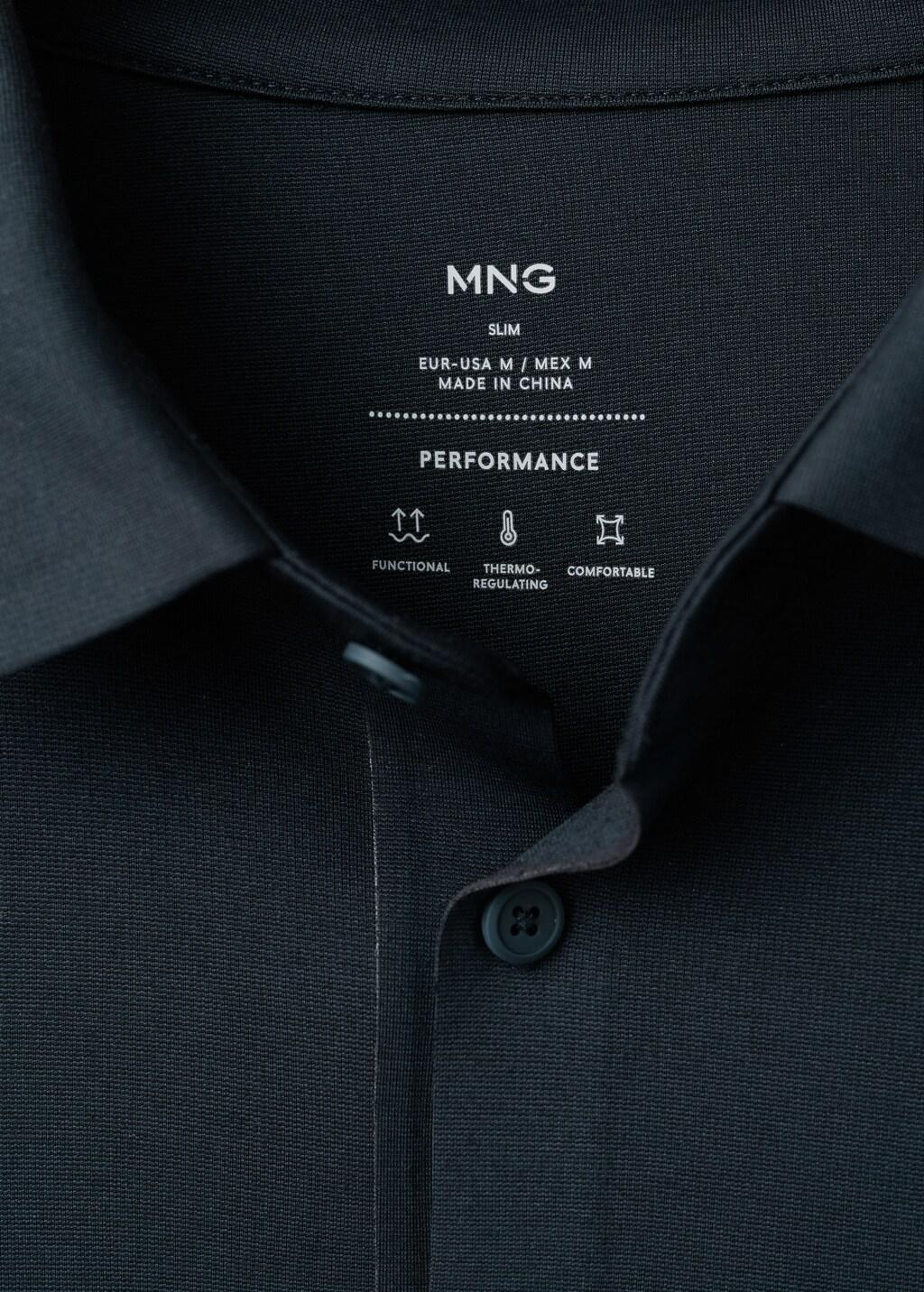 NAVY Comfort stretch buttoned polo, Navy, large image number 1