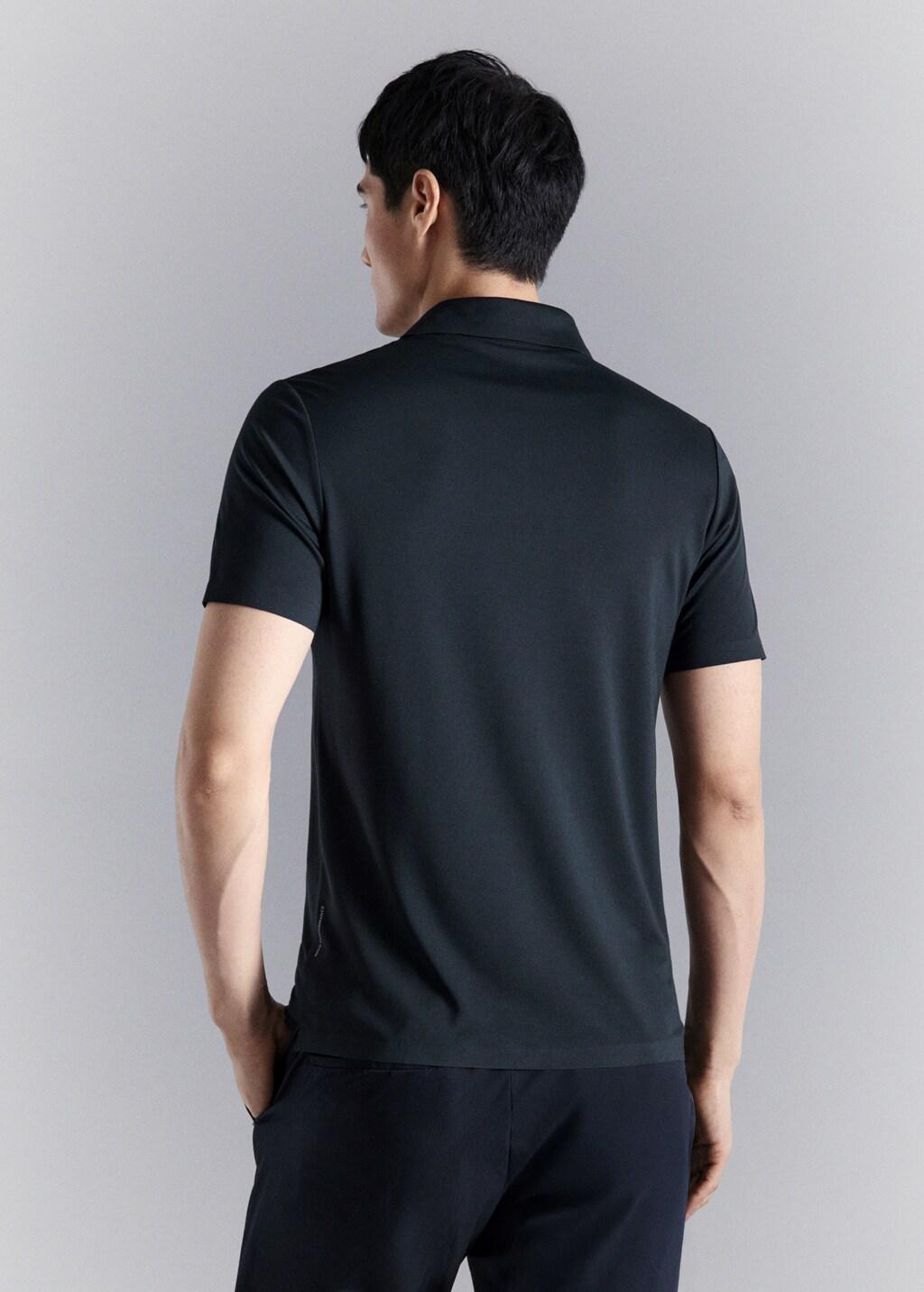 Navy Comfort Stretch Coolmax Polo, Navy, medium