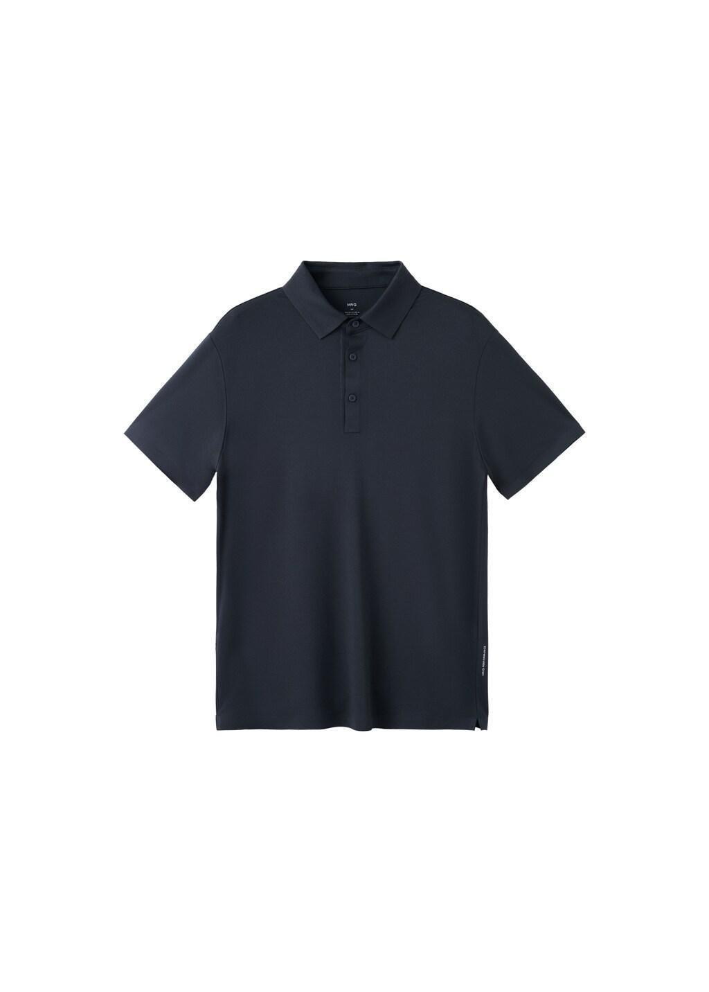 NAVY Comfort stretch buttoned polo, Navy, large image number 6