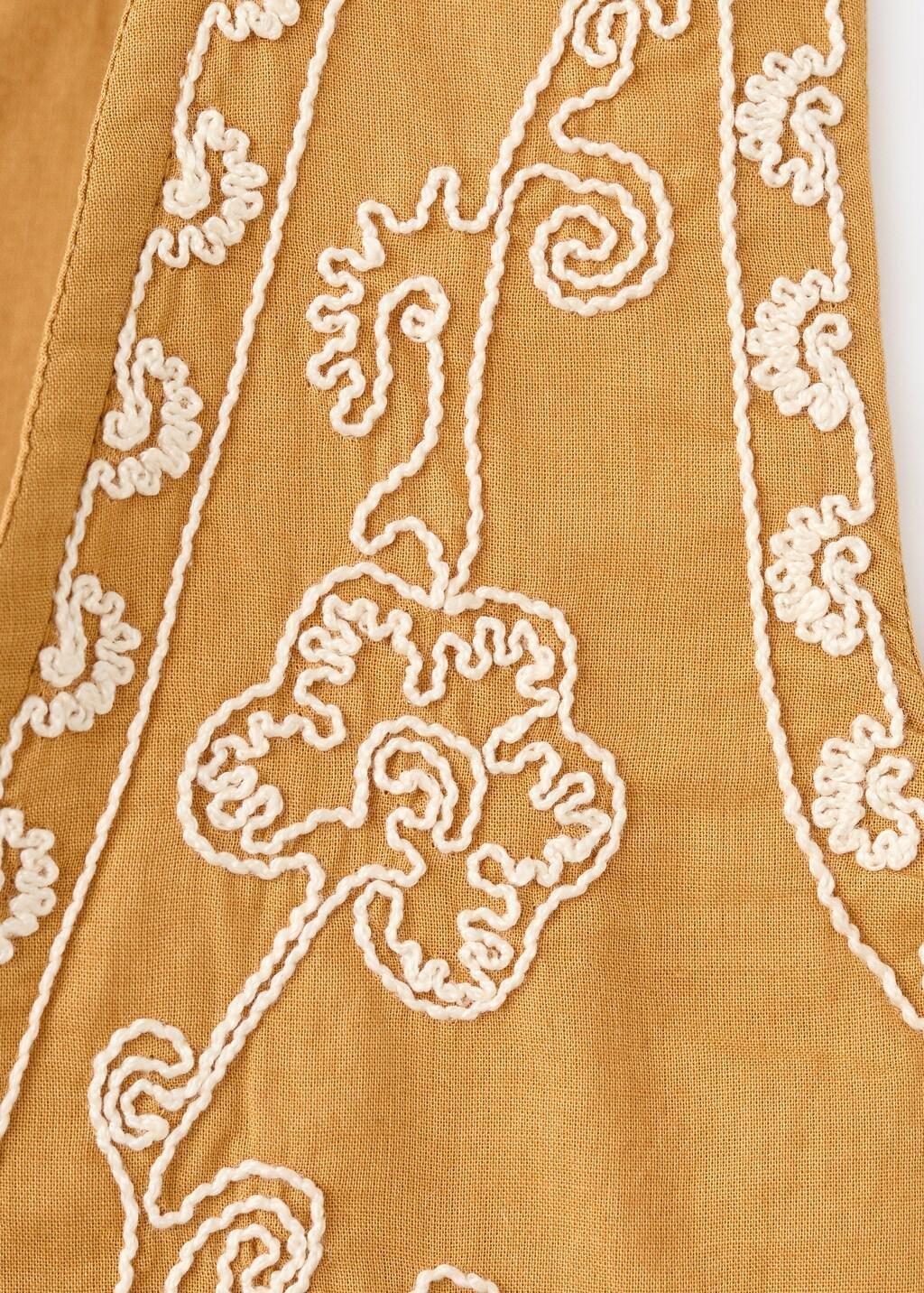 Yellow Floral-Embroidered Waistcoat, Baby Girl, Medium Yellow, large image number 5