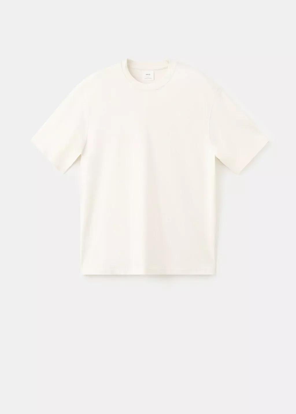 Beige Heavy Weight Relaxed Fit T-Shirt, Light Beige, large image number 7