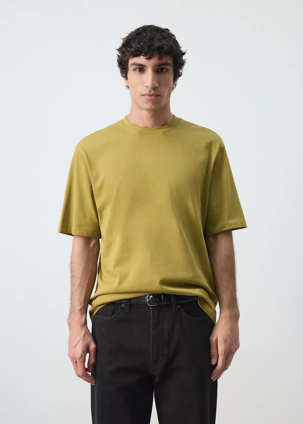 Green Heavy Weight Relaxed Fit T-Shirt, Dark Green, large image number 3