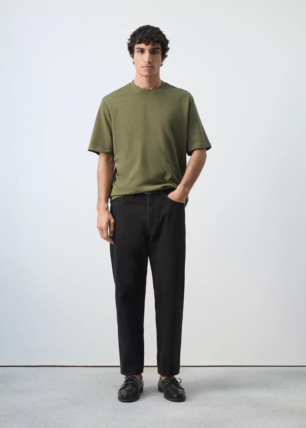 Green Heavy Weight Relaxed Fit T-Shirt, Dark Green, large image number 0