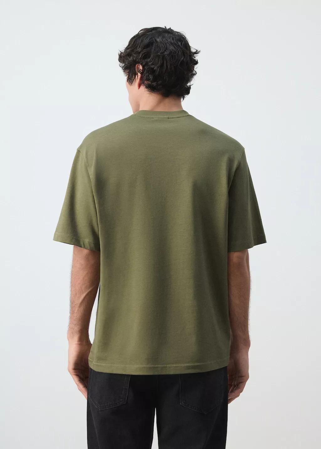 Green Heavy Weight Relaxed Fit T-Shirt, Dark Green, large image number 2