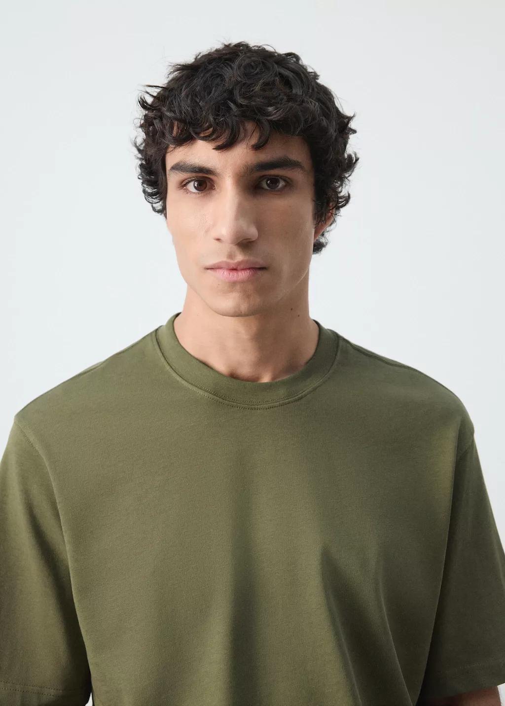 Green Heavy Weight Relaxed Fit T-Shirt, Dark Green, large image number 4