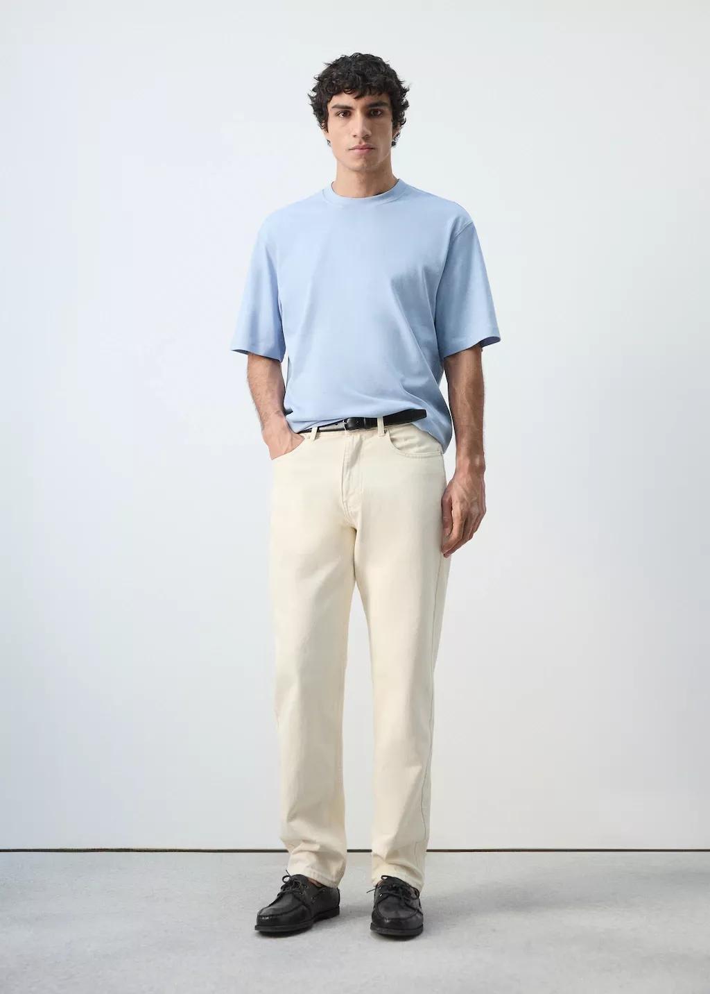Blue Heavy Weight Relaxed Fit T-Shirt, 0201_50, large image number 0