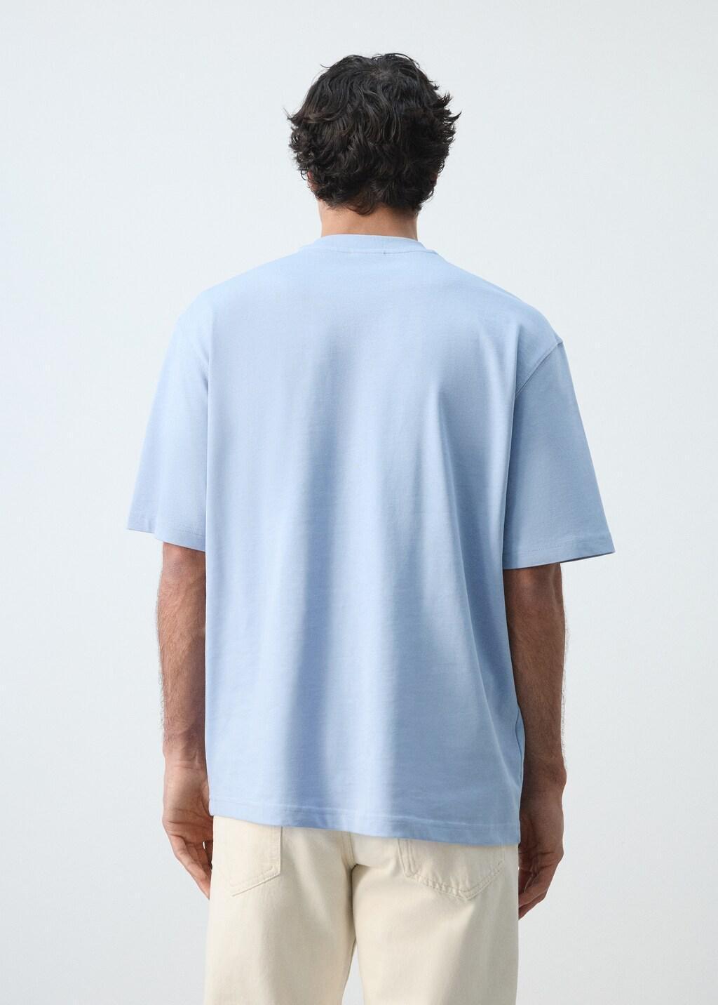 Blue Heavy Weight Relaxed Fit T-Shirt, 0201_50, medium