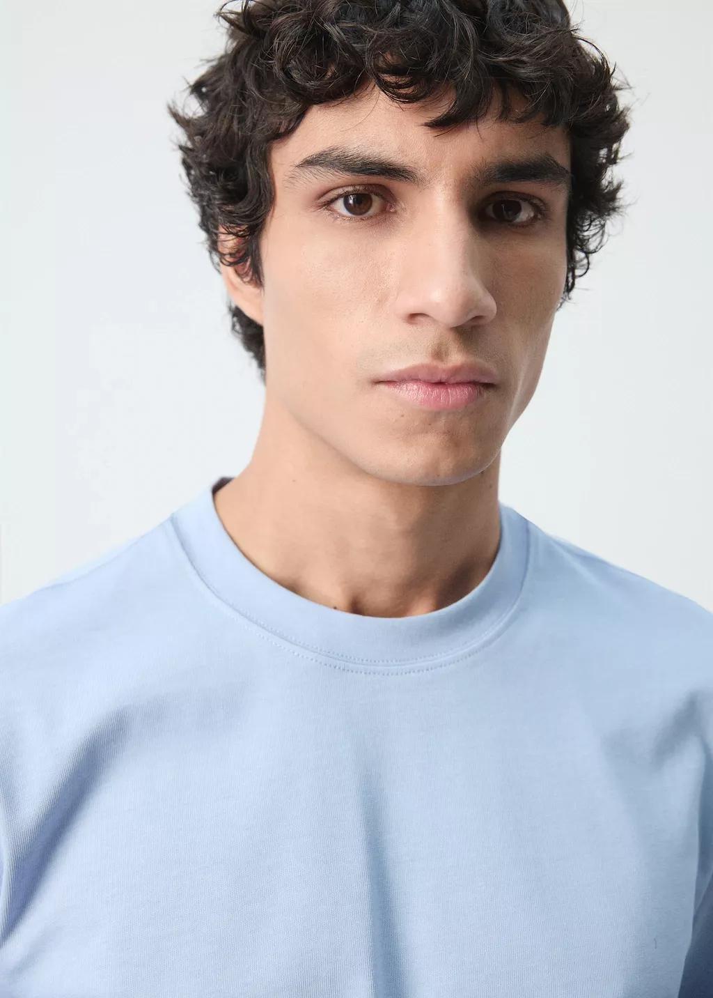 Blue Heavy Weight Relaxed Fit T-Shirt, 0201_50, large image number 4